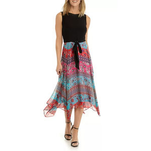 Ronni Nicole Women's Chiffon Paisley Dress - Size 6